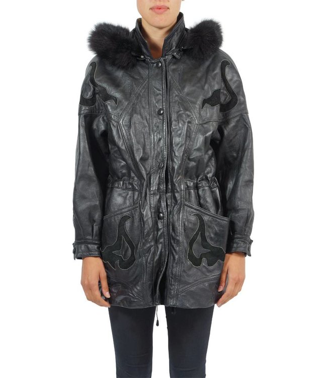 Vintage Coats: Leather / Suede (Hooded) Parka's Ladies