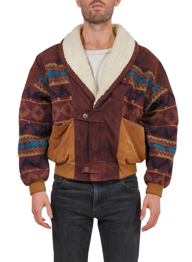 mens aztec wool jacket