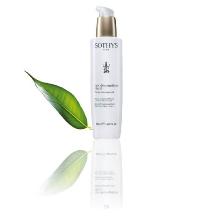 Sothys Paris Sothys Lait Démaquillant Clarté,Clarity cleansing milk Skin with fragile cappilaires, with Hazel extract. 200ml
