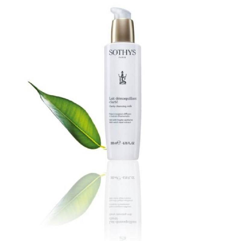 Sothys Sothys Lait Démaquillant Clarté with fragile cappilaires, with Hazel extract.
