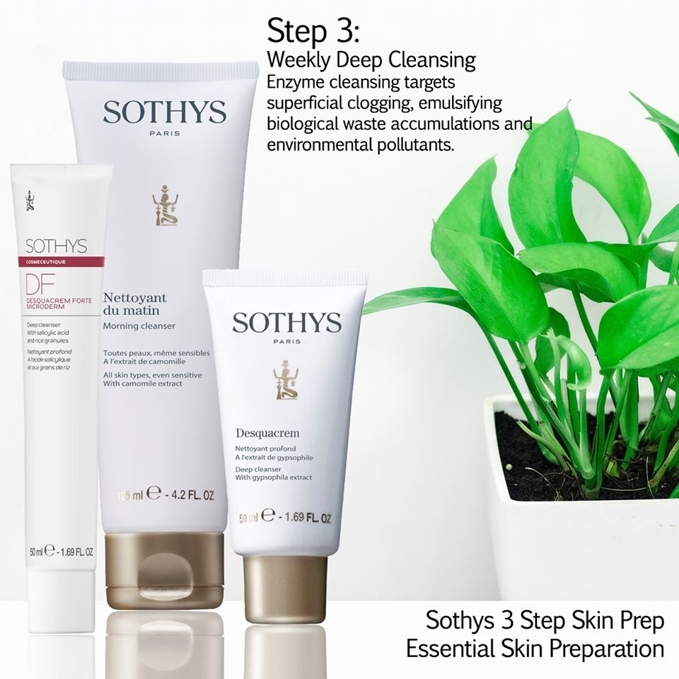 Sothys deep cleansing of your facial skin for clean radiant skin.