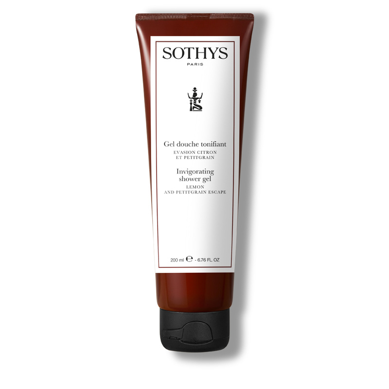 Sothys Sothys Gel douche tonifiant, Evasion Citron et Patchouli, Lemon and Patchouli escape 200 ml