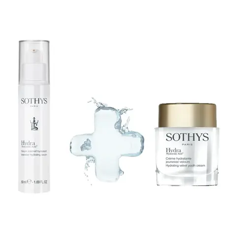 Sothys Paris Sothys Hydra Hyaluronic Acid-4 Crème hydratante jeunesse Velours -Hydrating Velvet Youth cream 50ml+ SERUM Intensif hydratant Sothys Paris Sothys Hydra Hyaluronic Acid-4 Crème hydratante jeunesse Velours -Hydrating Velvet Youth cream 50ml+ SERUM Intensif hydratant