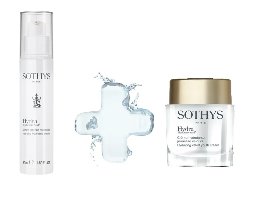 Sothys Paris Sothys Hydra Hyaluronic Acid-4 Crème hydratante jeunesse Velours -Hydrating Velvet  Youth cream 50ml+ SERUM Intensif hydratant
