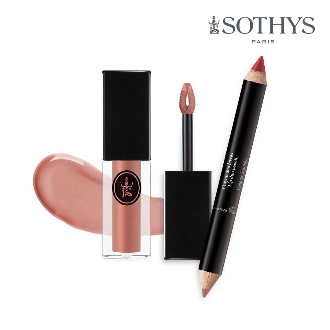 Sothys Paris Sothys Herbst 2024- Crayon duo lèvres- Contour & Jumbo-10 Nude & Rouge enchanté