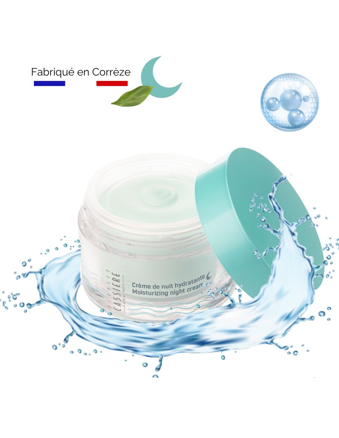 Bernard Cassière Bernard Cassiere Soins Haute hydration à l'eau de source-Crème de nuit hydratante -  Refill