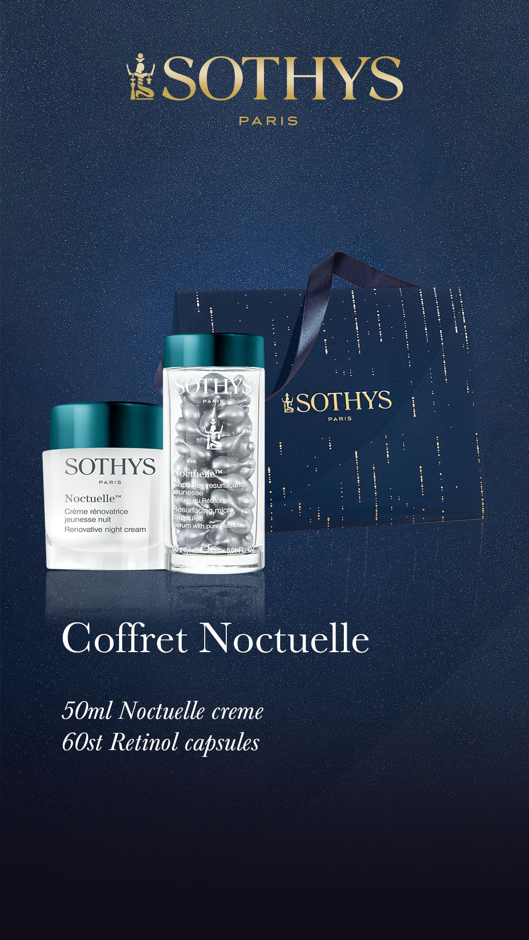 Sothys Paris Sothys coffret Noctuelle: 50ml Noctuelle creme 60st Retinol capsules