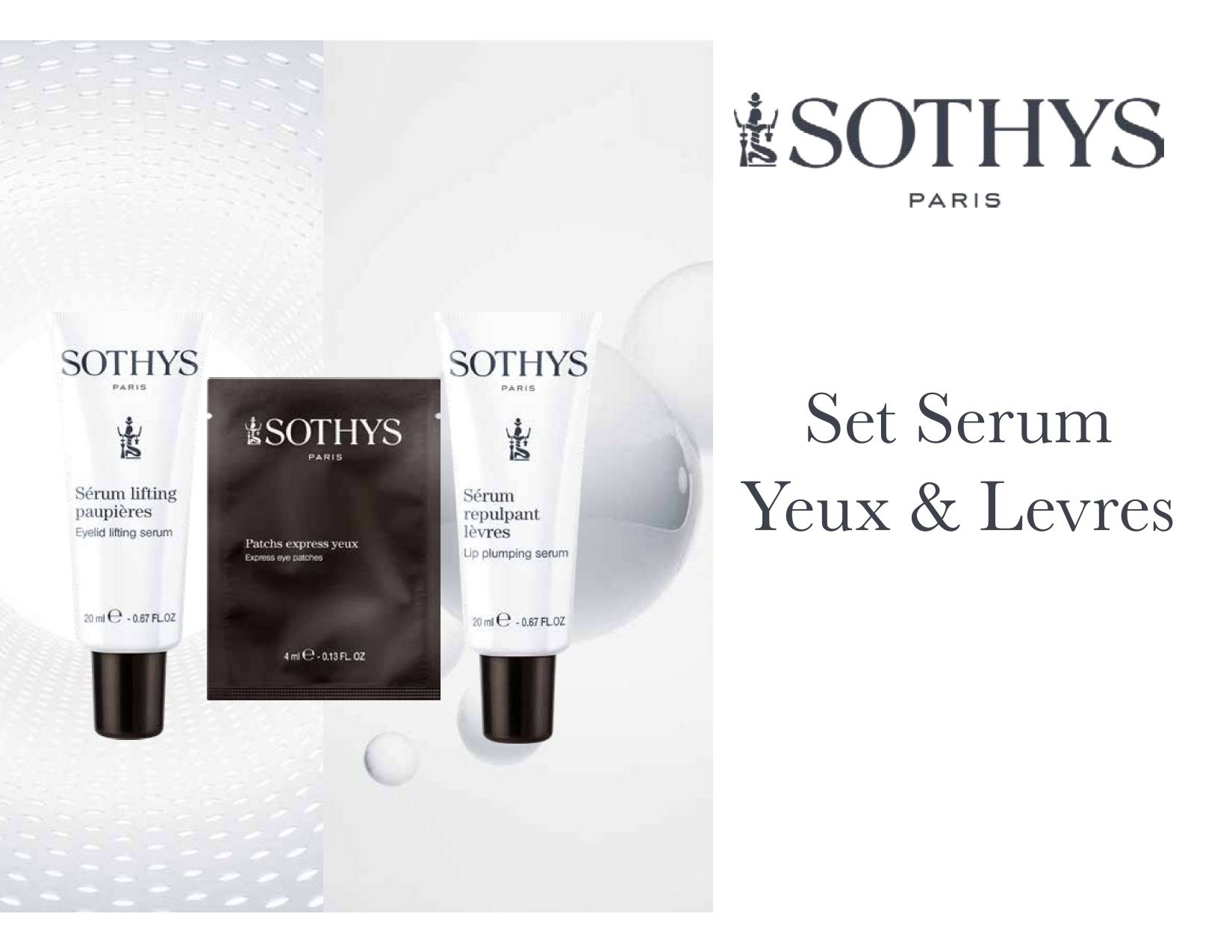 Sothys Sothys Promo kit: lip plumping serum + eyelid lifting serum+patches expres yeux 1 set