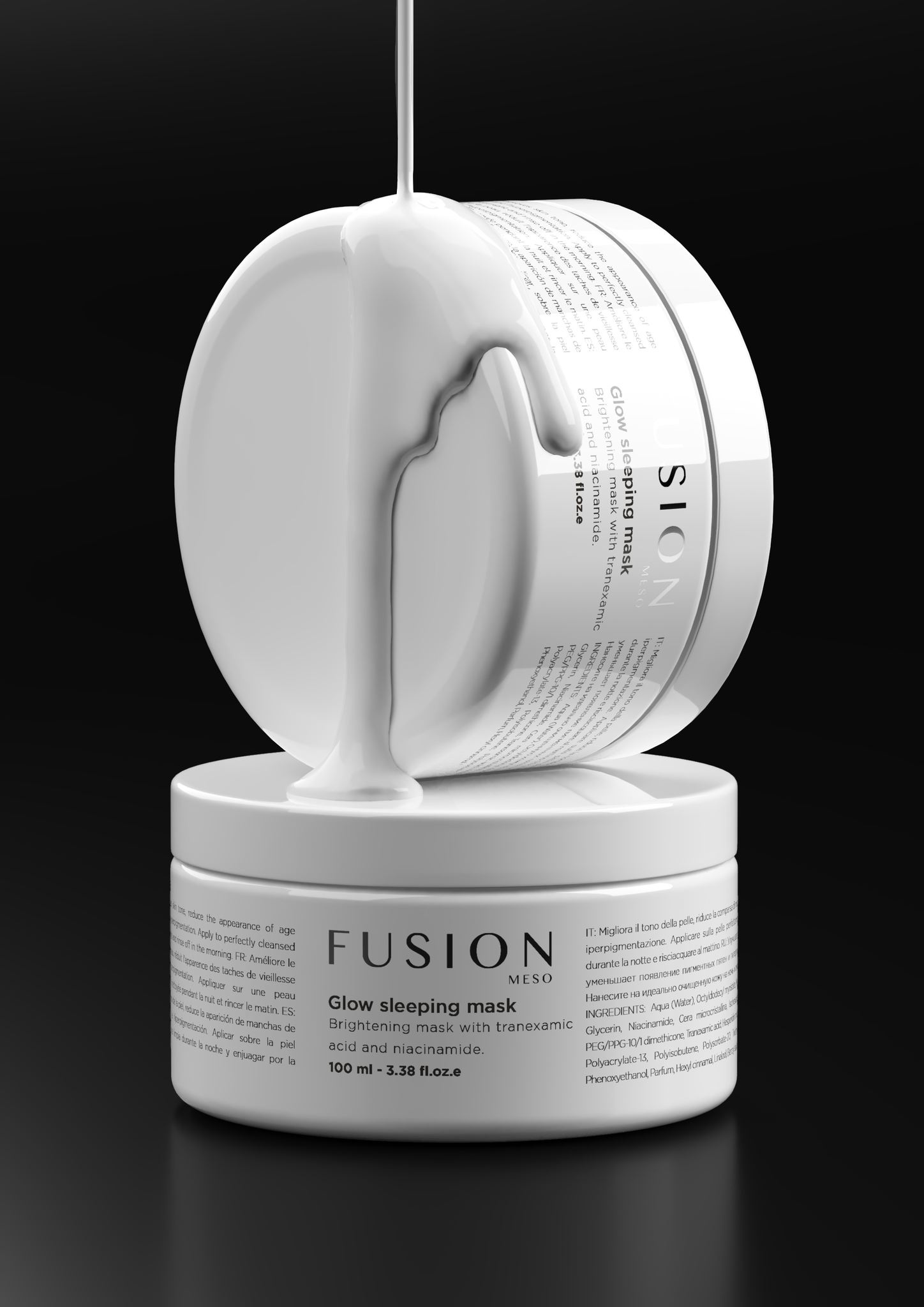Fusion Meso Fusion Glow Sleeping Mask 100ml – Brightening Overnight Face Mask for Hydration and Radiant Skin