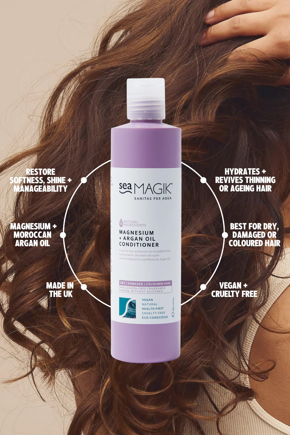 Sea Magik Sea Magik Magnesium + Argan Conditioner 300 ml – Conditioner für trockenes und strapaziertes Haar