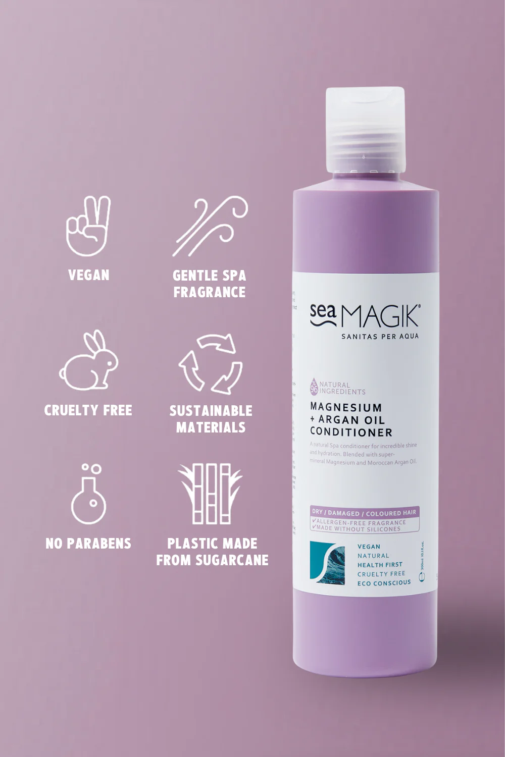 Sea Magik Sea Magik Magnesium + Argan Conditioner 300 ml – Conditioner für trockenes und strapaziertes Haar