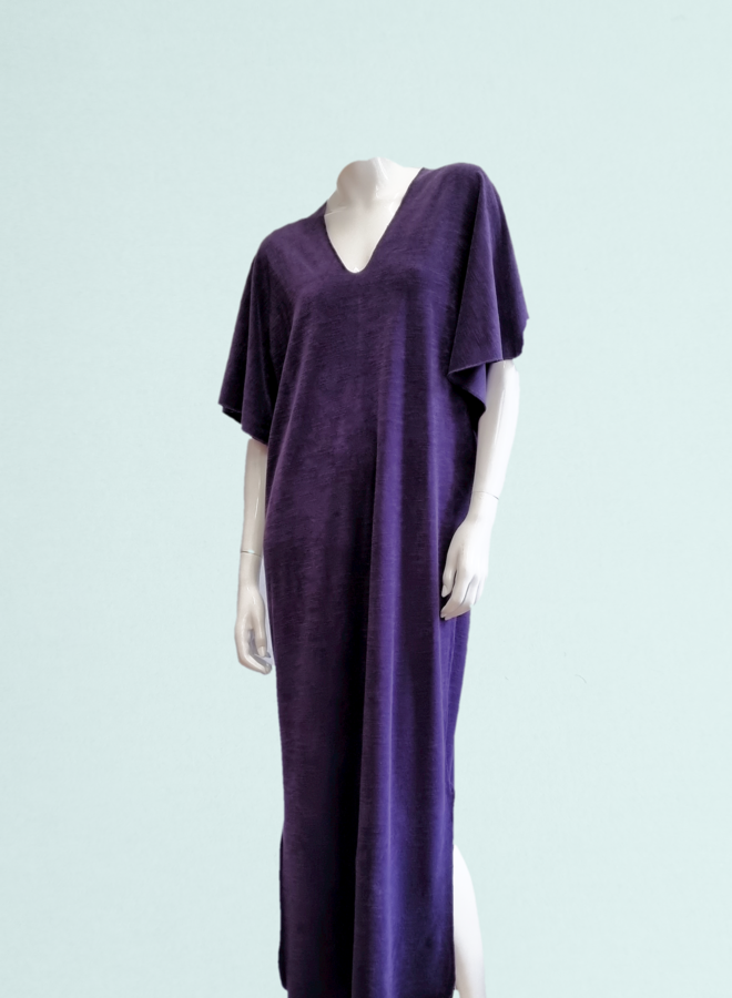 Stylisher Kaftan aus 100% Baumwolle - grape purple