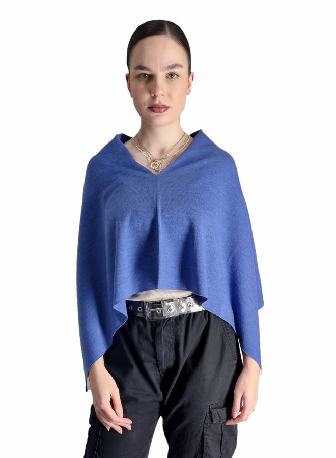 CAPE-PULLI FEINSTRICK *blue