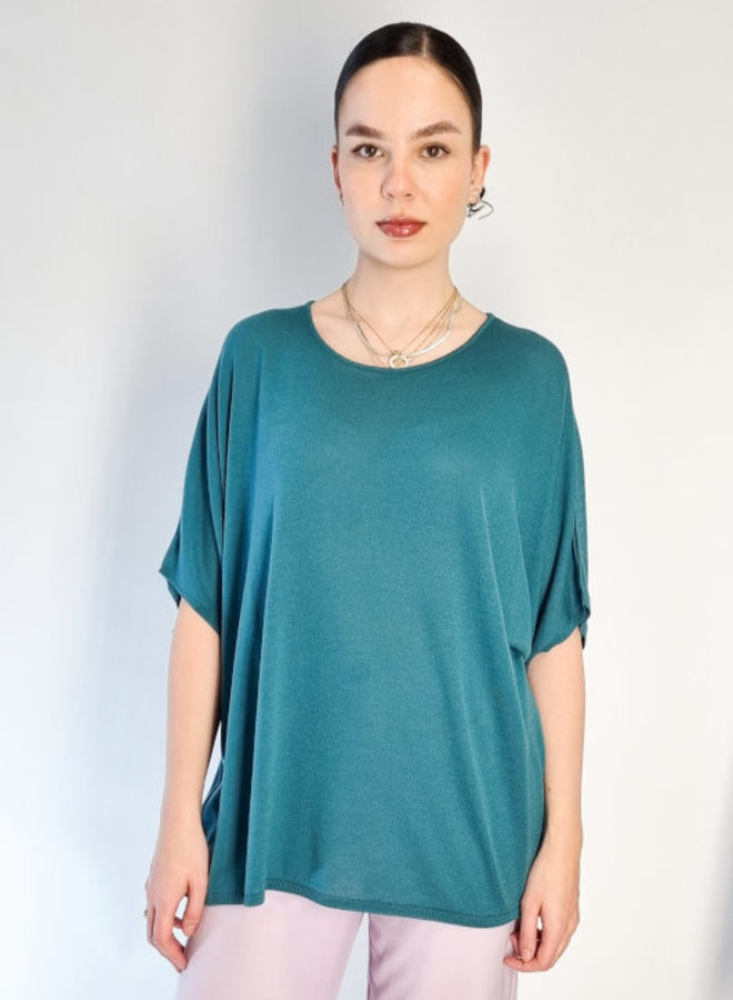 Boxy-Shirt Feinstrick *seagreen