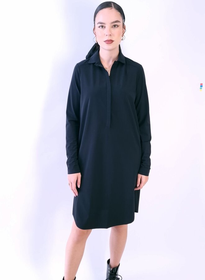 Tunika-Kleid Travel-Stretch *schwarz *