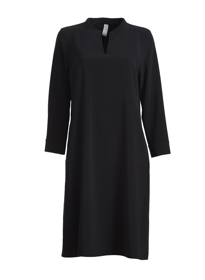 A-FÖRMIGES LANGARMKLEID *SCHWARZ