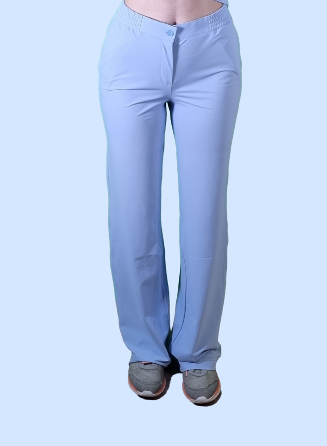 Jerseyhose mit weitem Bein in Farbe summer blue