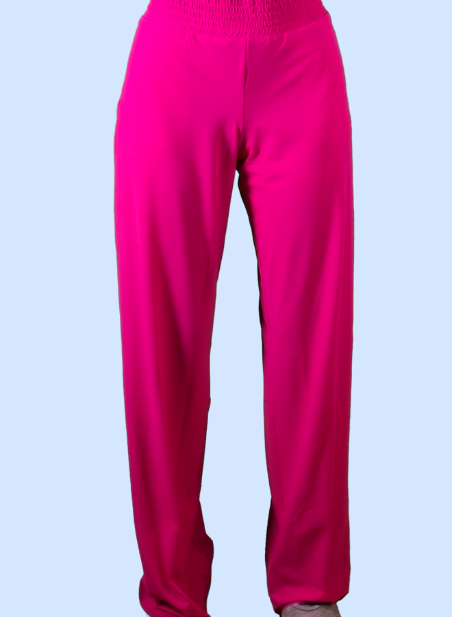 Techno-Jersey-Hose mit weitem Bein in Farbe Fuxia