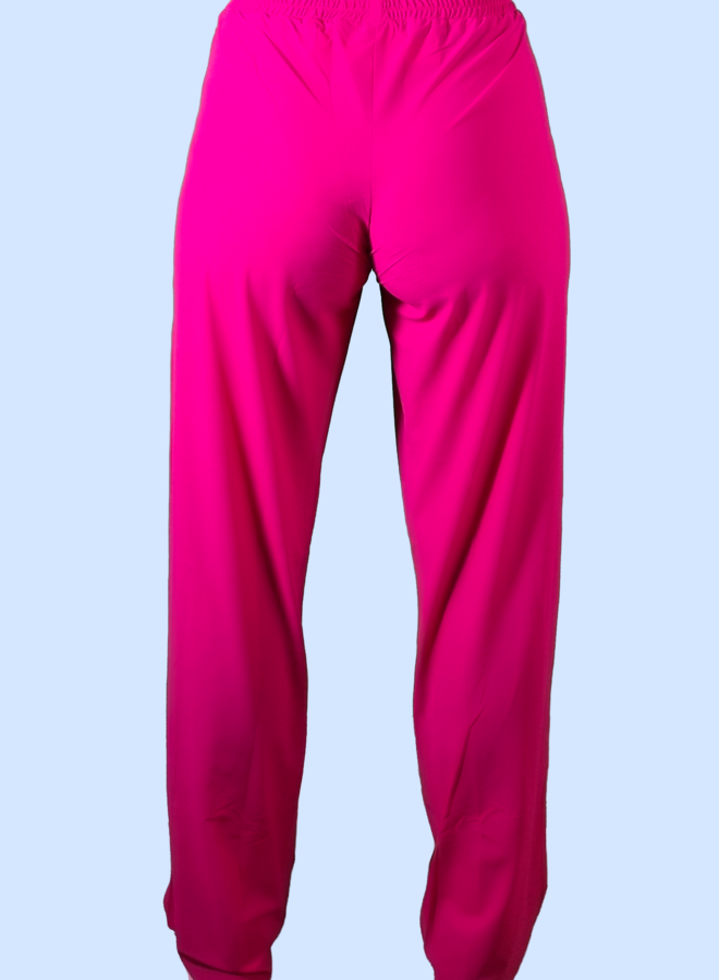 Techno-Jersey-Hose mit weitem Bein in Farbe Fuxia