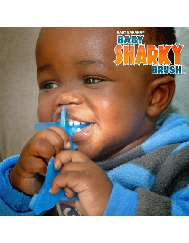 Baby Banana Sharky haai babytandenborstel/bijtspeeltje