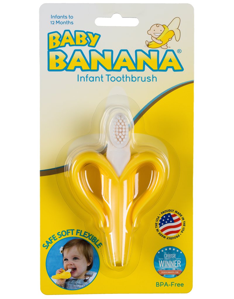 Baby Banana Gele banaan babytandenborstel/bijtspeeltje