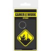 Gamer At Work Caution Sign - Sleutelhanger