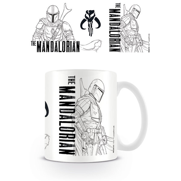 Star Wars The Mandalorian Line Art - Mug