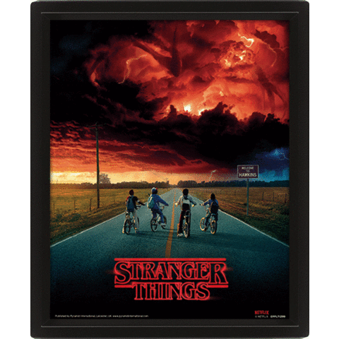 Stranger Things Mind Flayer - Framed 3D Poster