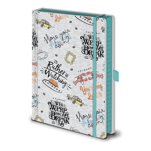 Friends Marl Soft Fabric  - A5 Notebook