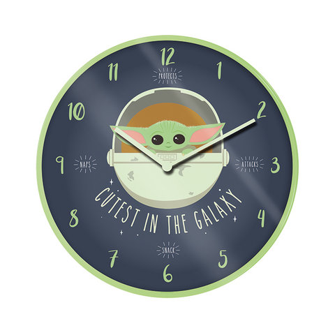 Star Wars The Mandalorian Cutest In The Galaxy - 10" Wall Clock