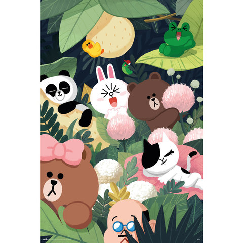 Line Friends Jungle - Maxi Poster