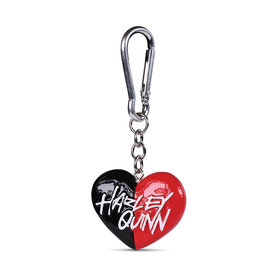 Harley Quinn Heart Polyresin 3D Keyring