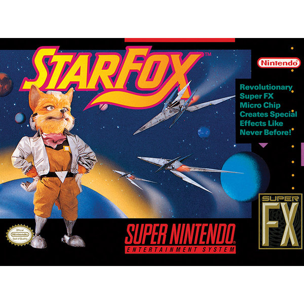 Super Nintendo Star Fox - Impression sur Toile 30x40cm