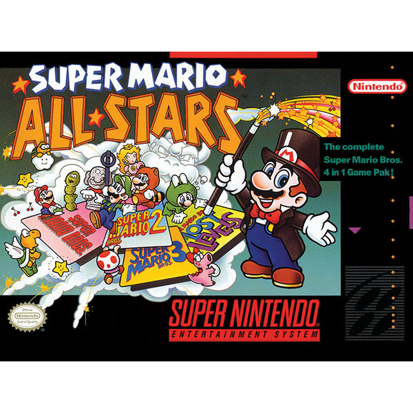 Super Nintendo Super Mario Allstars - Impression sur Toile 30x40cm