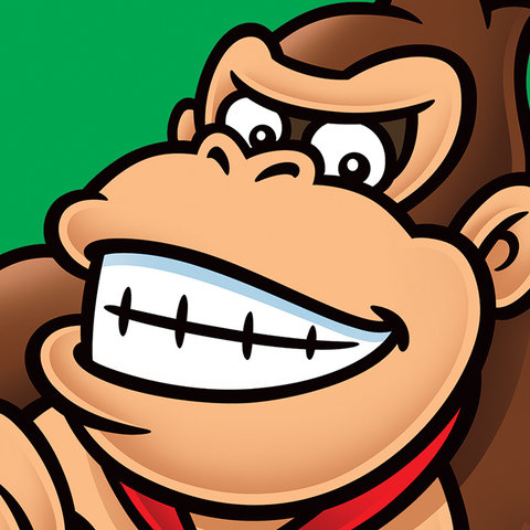Super Mario Donkey Kong - Impression sur Toile 40x40cm