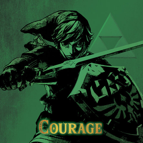 The Legend Of Zelda Courage - Canvas 40x40cm