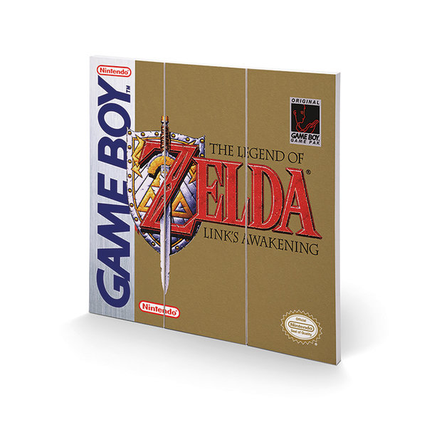 Gameboy The Legend Of Zelda - Impression sur Bois 30x30cm