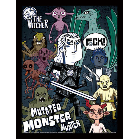 The Witcher Mutated Monster Hunter Affiche Encadrée