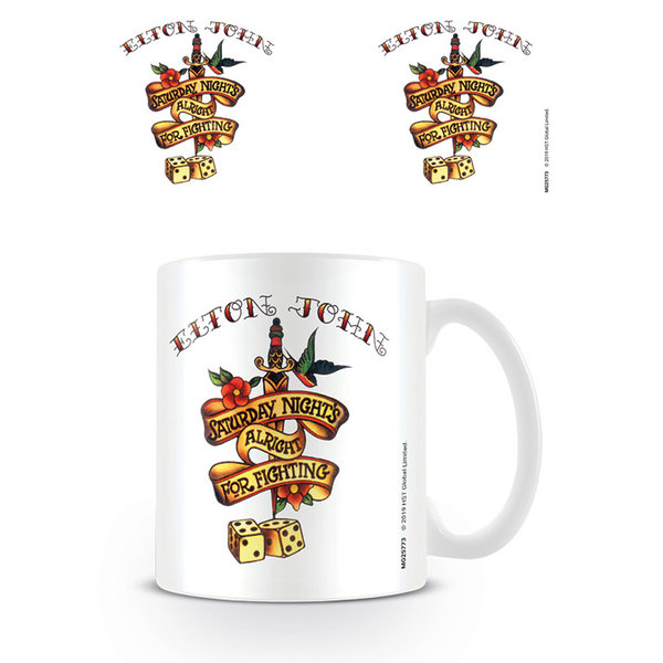 Elton John Saturday Night Tattoo - Mug