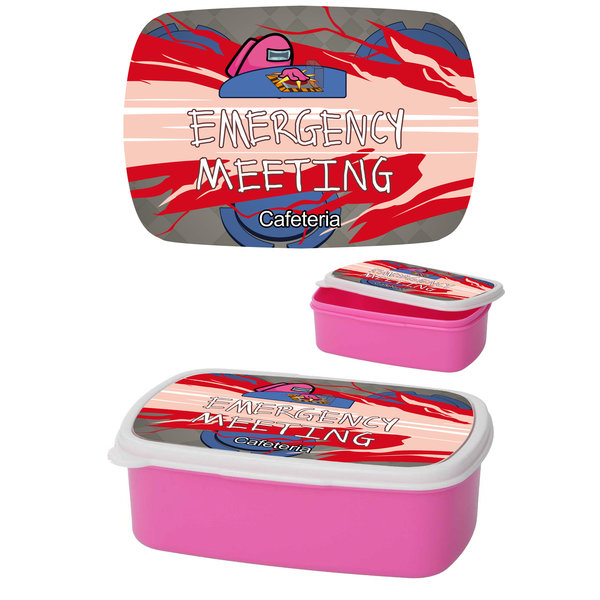 Among Us Emergency Meeting Magenta - Lunchbox