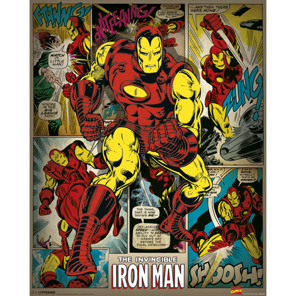 Marvel Comics Iron Man Retro - Mini Poster