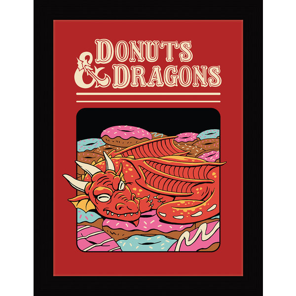 Vincent Trinidad Donuts And Dragons - Framed Print