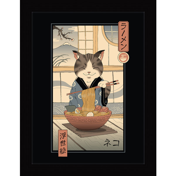 Vincent Trinidad Neko Ramen - Framed Print