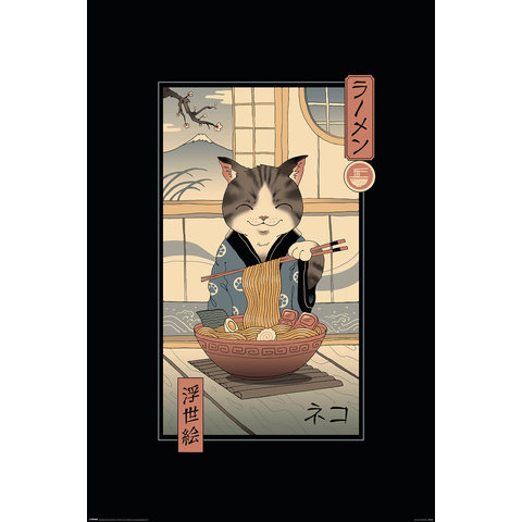 Vincent Trinidad Neko Ramen Ukiyoe - Maxi Poster