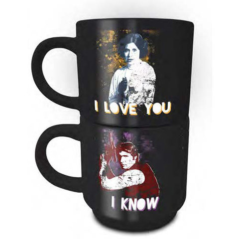 Star Wars Han & Leia - Stack Mug Set