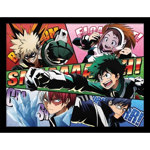 My Hero Academia Comic Action - Affiche Encadrée