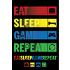 Eat Sleep Game Repeat - Maxi Poster