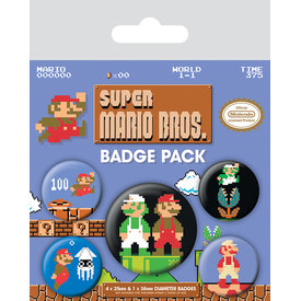 Super Mario Bros. Retro - Set de Badge