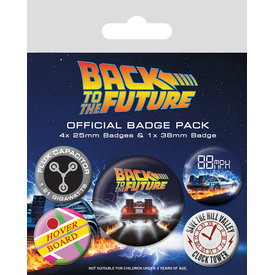 Back To The Future Delorean - Set de Badge