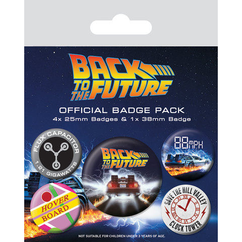 Back To The Future Delorean - Badge Pack